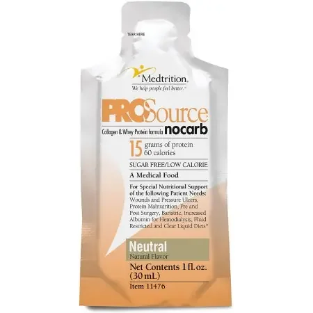 ProSource NoCarb – Protein Supplement Unflavored 1 oz. Bottle Concentrate – 11476