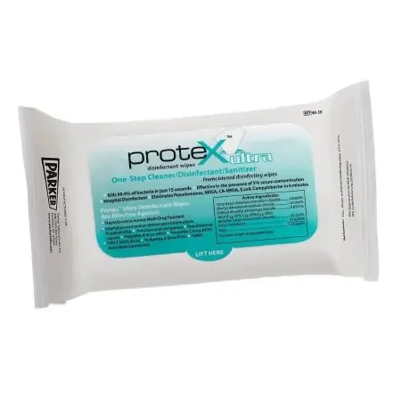Protex – Surface Disinfectant Cleaner Premoistened Manual Pull Wipe 60 Count Soft Pack Lemon Scent NonSterile – 48-40