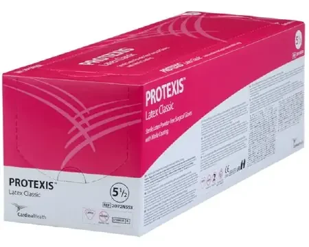 Protexis Latex Classic – Surgical Glove Size 8.5 Sterile Pair Latex Extended Cuff Length Smooth Cream Not Chemo Approved – 2D72N85X