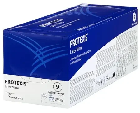 Protexis Latex Micro – Surgical Glove Size 8.5 Sterile Pair Latex Extended Cuff Length Smooth Light Brown Not Chemo Approved – 2D72NT85X