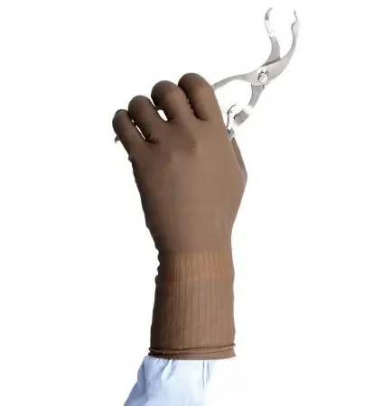 Protexis PI Orthopaedic – Surgical Glove Size 7 Sterile Pair Polyisoprene Extended Cuff Length Smooth Brown Not Chemo Approved – 2D73HT70