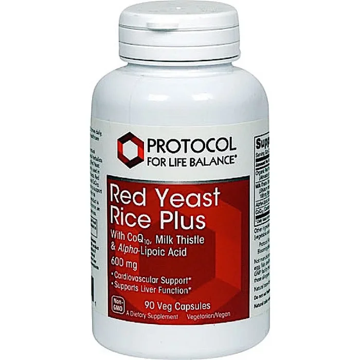 Protocol For Life Balance, RED YEAST 600MG & COQ10 30MG PLUS, 90 Veg Capsules