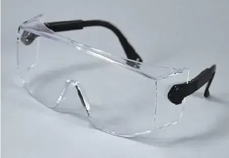 ProVision Overshield – Safety Glasses Wraparound Clear Tint Polycarbonate Lens Black Frame Over Ear One Size Fits Most – 3602