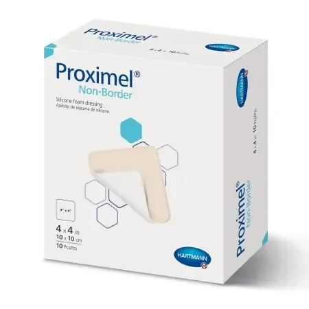 Proximel Non-Border – Silicone Foam Dressing 4 X 4 Inch Square Silicone Adhesive Without Border Sterile – 15713100