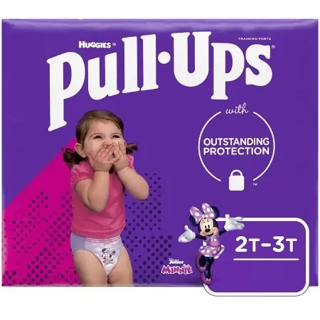 Pull-Ups Learning Designs – Female Toddler Training Pants Size 2T to 3T Disposable Heavy Absorbency – 45121