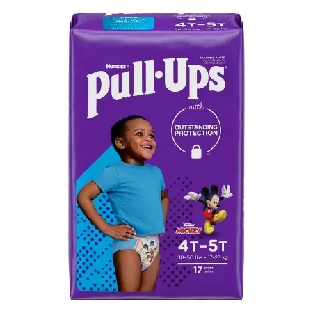 Pull-Ups Learning Designs for Boys – Male Toddler Training Pants Size 4T to 5T Disposable Moderate Absorbency – 51358
