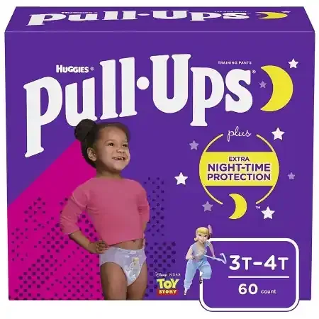 Pull-Ups Night-Time – Female Toddler Training Pants Size 3T to 4T Disposable – 45491