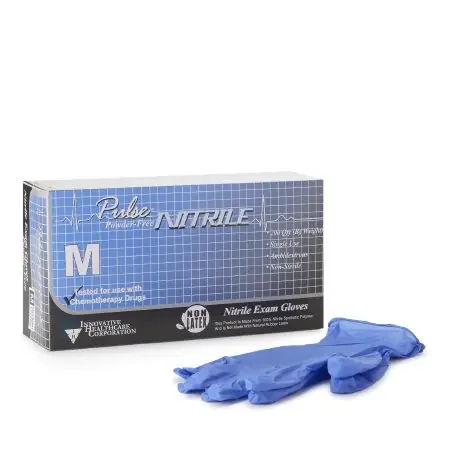 Pulse Nitrile – Exam Glove Medium NonSterile Nitrile Standard Cuff Length Textured Fingertips Lavender Chemo Tested – 177202