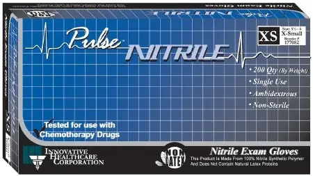Pulse Nitrile – Exam Glove Small NonSterile Nitrile Standard Cuff Length Textured Fingertips Lavender Chemo Tested – 177102