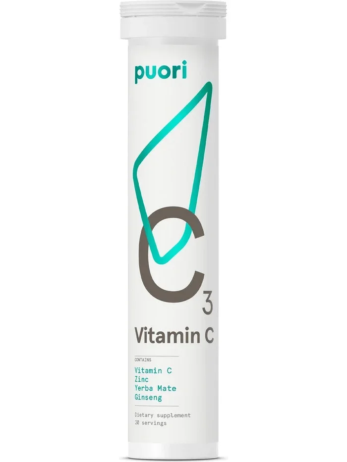 Puori, C3 – Vitamin C Effervescent, 20 Tablets
