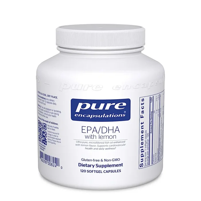 Pure Encapsulations, EPA/DHA With Lemon, 120 Softgels