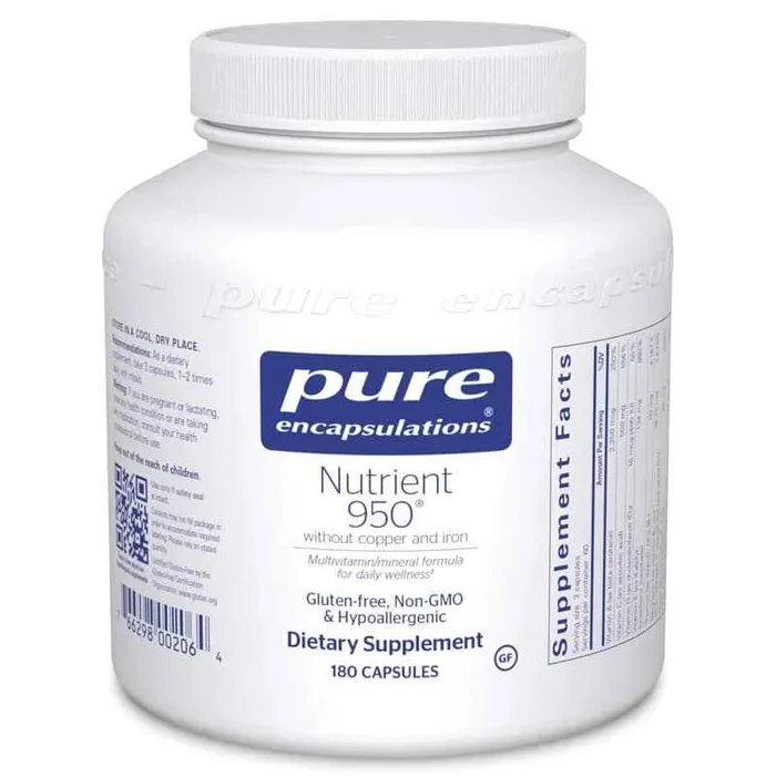 Pure Encapsulations Nutrient 950 without copper & iron