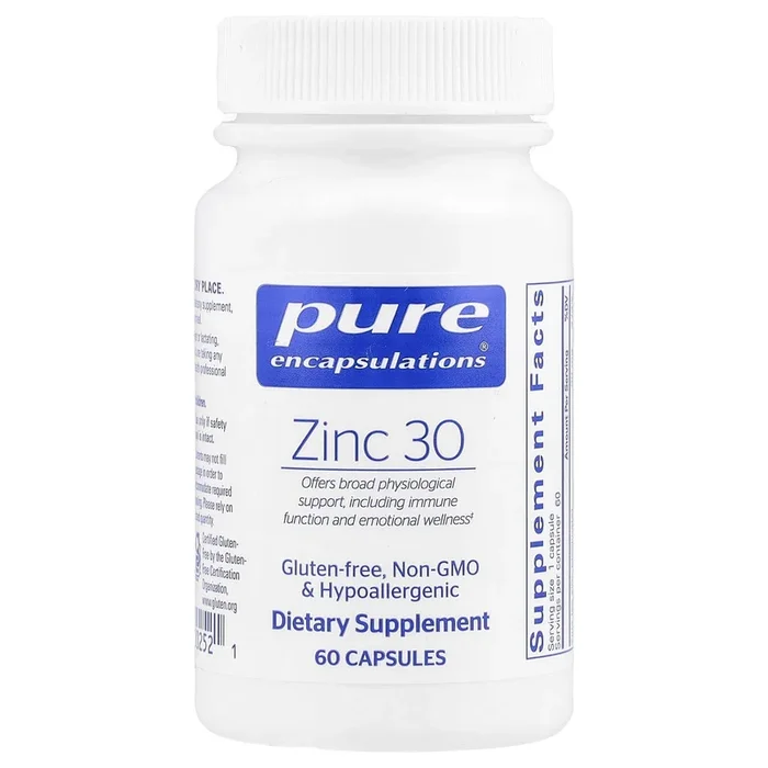 Pure Encapsulations, Zinc 30, 60 Capsules