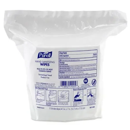 Purell – Hand Sanitizing Wipe 1,700 Count BZK (Benzalkonium Chloride) Wipe Refill Pouch – 9217-02