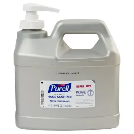 Purell Advanced Green Certified – Hand Sanitizer 64 oz. Ethyl Alcohol Gel Dispenser Refill Bottle – 9684-04