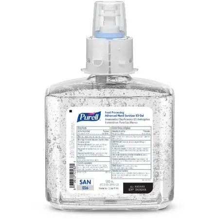 Purell Food Processing Advanced – Hand Sanitizer 1,200 mL Ethyl Alcohol Gel Dispenser Refill Bottle – 6461-02