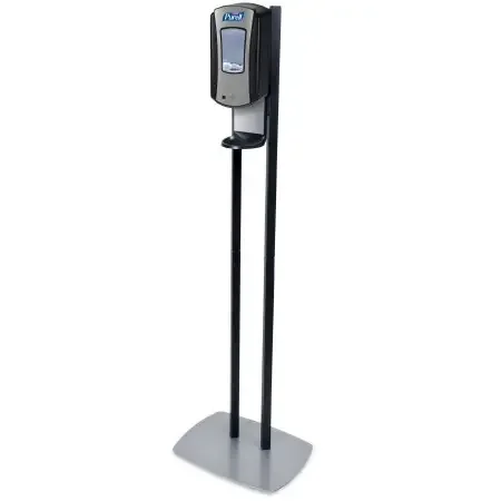 PURELL LTX-12 – Hand Hygiene Dispenser Floor Stand Chrome / Black ABS Plastic Touch Free 1200 mL Floor Stand – 7028-DS