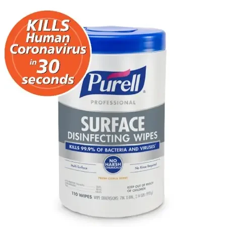 Purell Professional – PURELL Professional Surface Disinfectant Cleaner Premoistened Alcohol Based Manual Pull Wipe 110 Count Canister Citrus Scent NonSterile – 9342-06