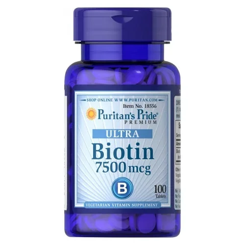 Puritan’s Pride, Biotin, 7500 mcg, 100 Tablets