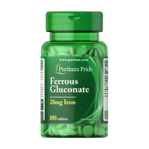 Puritan’s Pride, Ferrous Gluconate Iron, 28 mg, 100 Tablets