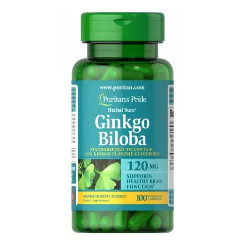 Puritan’s Pride, Ginkgo Biloba Standardized Extract, 120 mg, 100 Capsules