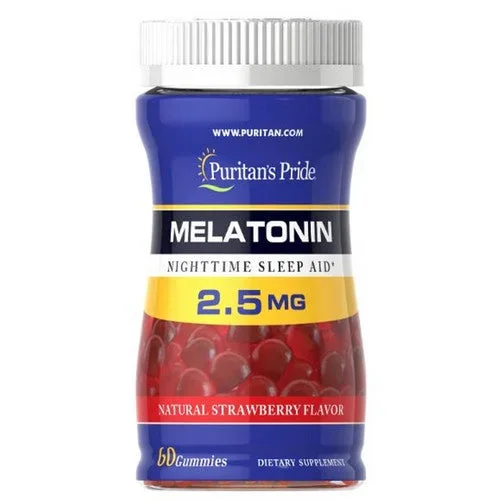 Puritan’s Pride, Melatonin, 2.5 mg, Strawberry 60 Gummies