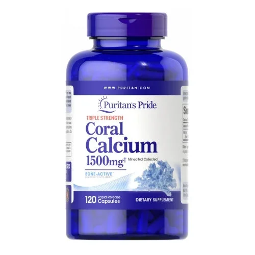 Puritan’s Pride, Triple Strength Coral Calcium, 1500 mg, 120 Capsules