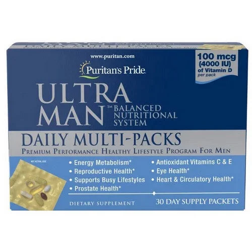 Puritan’s Pride, Ultra Man Daily Multivitamins, 30 Packets