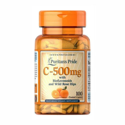 Puritan’s Pride, Vitamin C with Bioflavonoids & Rose Hips, 500 mg, 100 Caplets