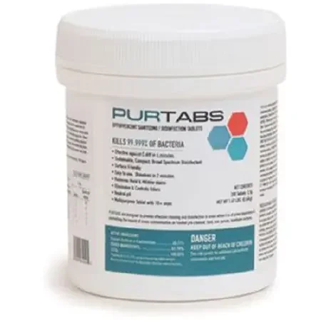 PurTabs – Surface Disinfectant Broad Spectrum Dissolving Tablet 3.3 Gram Jar Scented NonSterile – 23144