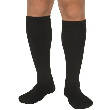 QCS – Diabetic Socks Knee High Medium Black Closed Toe – MCO1681 BLA MD