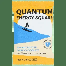 Quanrum Energy Squares Peanut Butter Dark Chocolate Energy Square–1.69 Oz