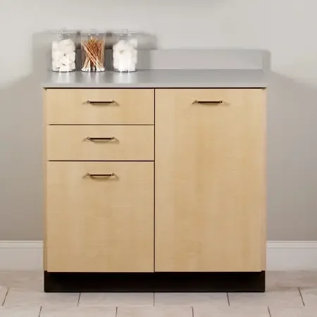 Quick Care – Base Cabinet Floor Standing Laminate 2 Drawers 2 Shelves – 8036-0GR-1MP-2MP-5C