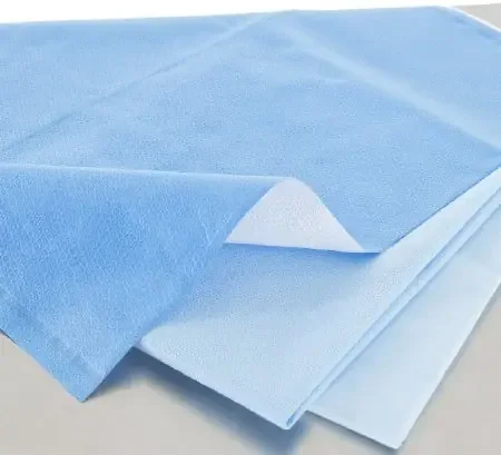 QUICK CHECK* H500 – Sterilization Wrap White / Blue 18 X 18 Inch Dual Layer SMS Polypropylene Steam / EO Gas / Hydrogen Peroxide – 34180