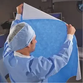 QUICK CHECK* H500 – Sterilization Wrap White / Blue 54 X 54 Inch Dual Layer SMS Polypropylene Steam / EO Gas / Hydrogen Peroxide – 34143