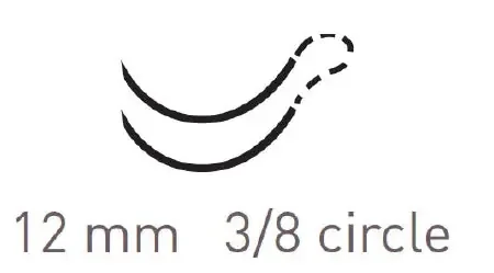 Quill Knotless Tissue-Closure Device – Suture with Needle Absorbable Uncoated Violet Suture Barbed Monofilament PDO (Polydioxanone) Size 3 – 0 7 cm Suture Double-Armed 12 mm Length 3/8 Circle Diamond Point Needle – RA-1017Q