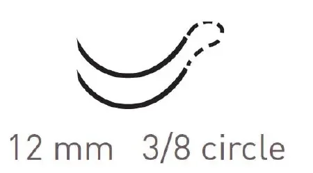 Quill Knotless Tissue-Closure Device, Monoderm – Suture with Needle Absorbable Coated Undyed Suture Barbed Monofilament Polyglycolic Acid / PCL Size 3 – 0 14 cm Suture Double-Armed 12 mm Length 3/8 Circle Diamond Point Needle – YA-1020Q