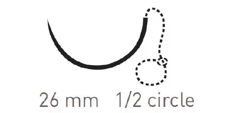 Quill Variable Loop Device – Suture with Needle Absorbable Uncoated Violet Suture Barbed Monofilament PDO (Polydioxanone) Size 2 – 0 30 cm Suture 1-Needle 26 mm Length 1/2 Circle Diamond Point Needle – VLP-2002
