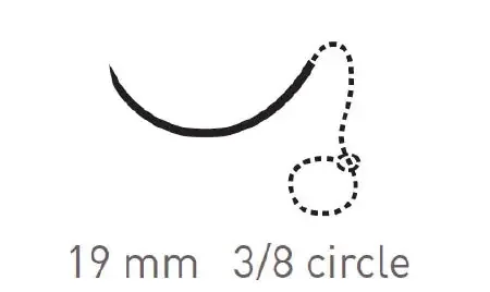 Quill Variable Loop Device, Monoderm – Suture with Needle Absorbable Uncoated Undyed Suture Barbed Monofilament Polyglycolic Acid / PCL Size 3 – 0 30 cm Suture 1-Needle 19 mm Length 3/8 Circle Reverse Cutting Needle – VLM-2003