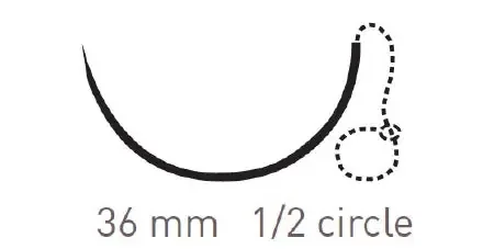 Quill Variable Loop Device, Monoderm – Suture with Needle Absorbable Uncoated Undyed Suture Barbed Monofilament Polyglycolic Acid / PCL Size 2 – 0 20 cm Suture 1-Needle 36 mm Length 1/2 Circle Taper Point Needle – VLM-2006