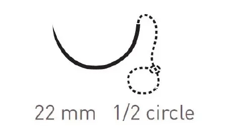 Quill Variable Loop Device, Monoderm – Suture with Needle Absorbable Uncoated Undyed Suture Barbed Monofilament Polyglycolic Acid / PCL Size 0 30 cm Suture 1-Needle 22 mm Length 1/2 Circle Taper Point Needle – VLM-1013