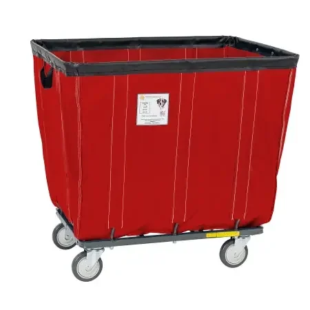 R & B Wire Products – Basket Truck 10 Bushel Capacity Tubular Steel / Vinyl 4 Inch Non-marking Swivel Casters – 410SOC/RD