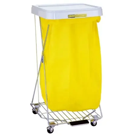 R & B Wire Products – Hamper Stand Economy Square Opening Foot Pedal Self-Closing Lid – 697