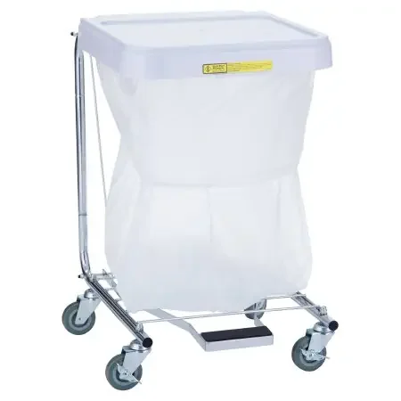 R & B Wire Products – Hamper Stand Medium Duty Square Opening Foot Pedal Self-Closing Lid – 692/28