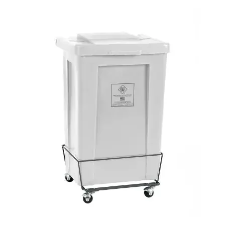 R & B Wire Products – Medium Hamper 3 Bushel Capacity Polyethylene 4-Casters – 693