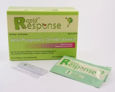 Rapid Response – Rapid Test Kit Fertility Test hCG Pregnancy Test Urine Sample 25 Tests – HCG-1C25
