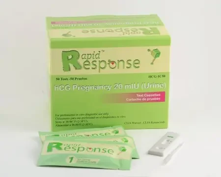 Rapid Response – Rapid Test Kit Fertility Test hCG Pregnancy Test Urine Sample 50 Tests – HCG-1C50