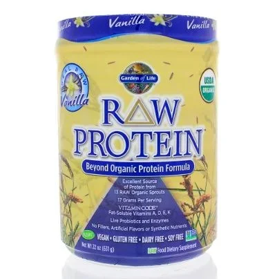 RAW Organic Protein – Real Raw Vanilla 631g by Garden of Life