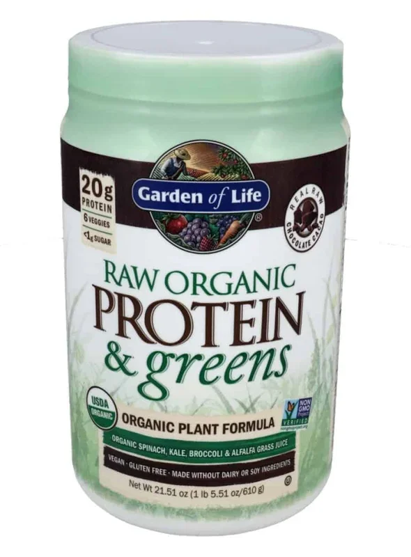 Raw Protein and Greens Chocolate Powder by Garden of Life