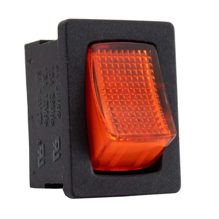 RecPro RV Water Pump Switch with Red Light | Illuminated Rocker Switch (Red, 1-Pack)